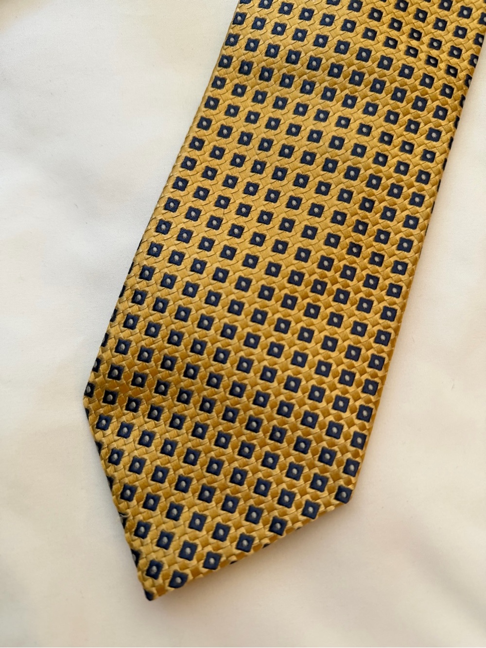 Ermenegildo Zegna Geometric Silk Tie XL (Extra Long)